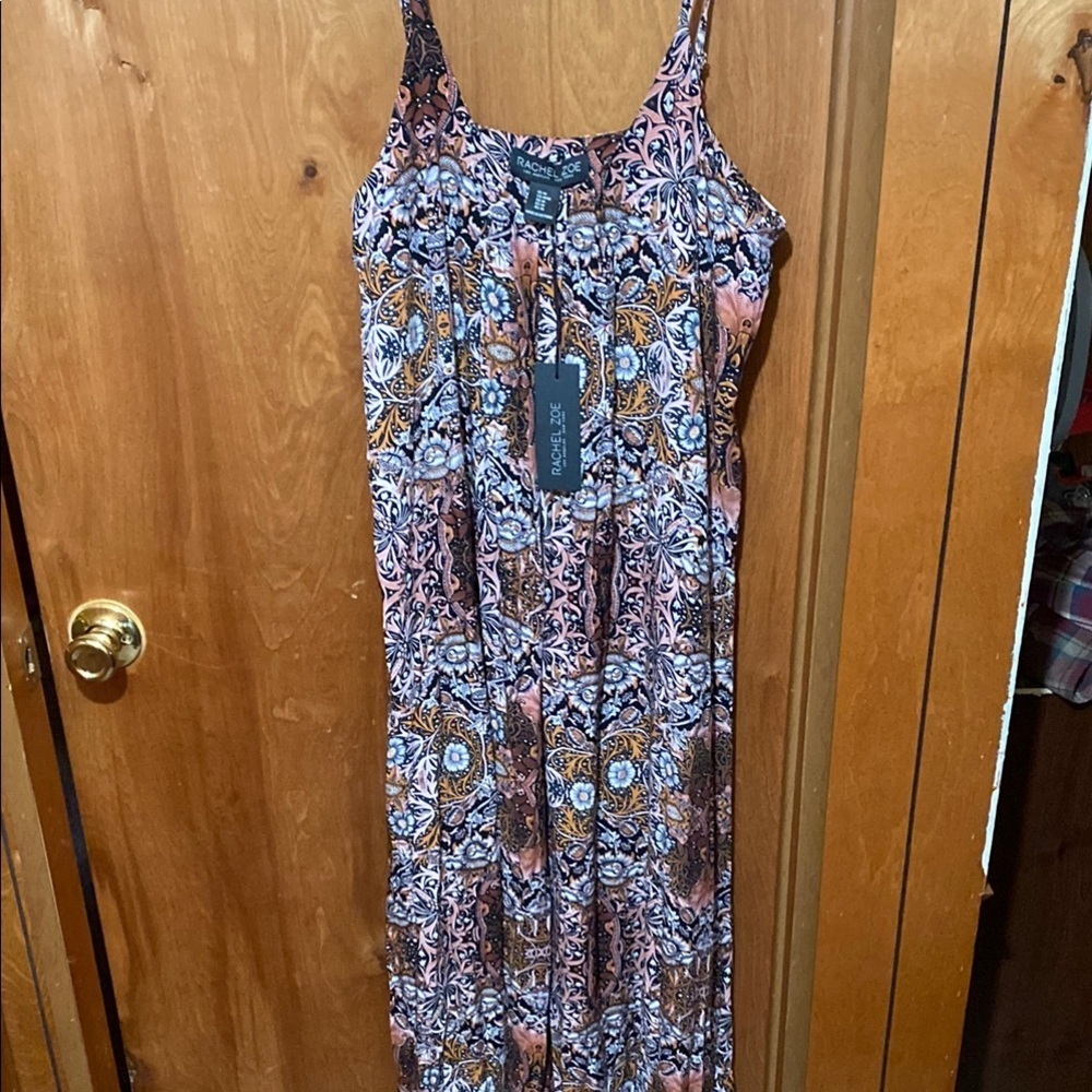 Rachel Zoe Brown Tone Size Medium Maxi Dress NWT no Fairy Grunge Hippie Boho